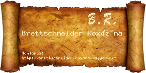 Brettschneider Roxána névjegykártya