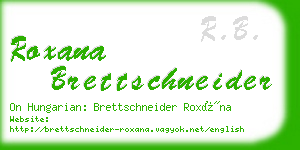 roxana brettschneider business card